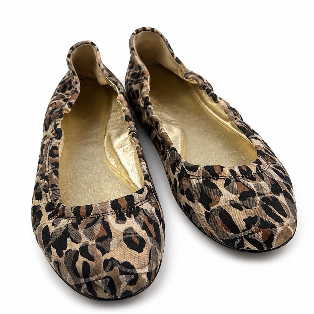 Coach Vintage Y2K Leopard Print Ballet Flats Women's Size 9